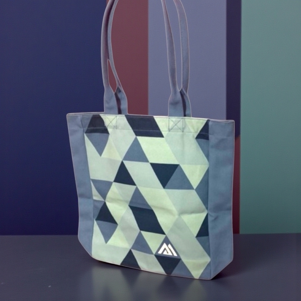 New Benjamin Moore Canvas Geometric Style Tote NWOT